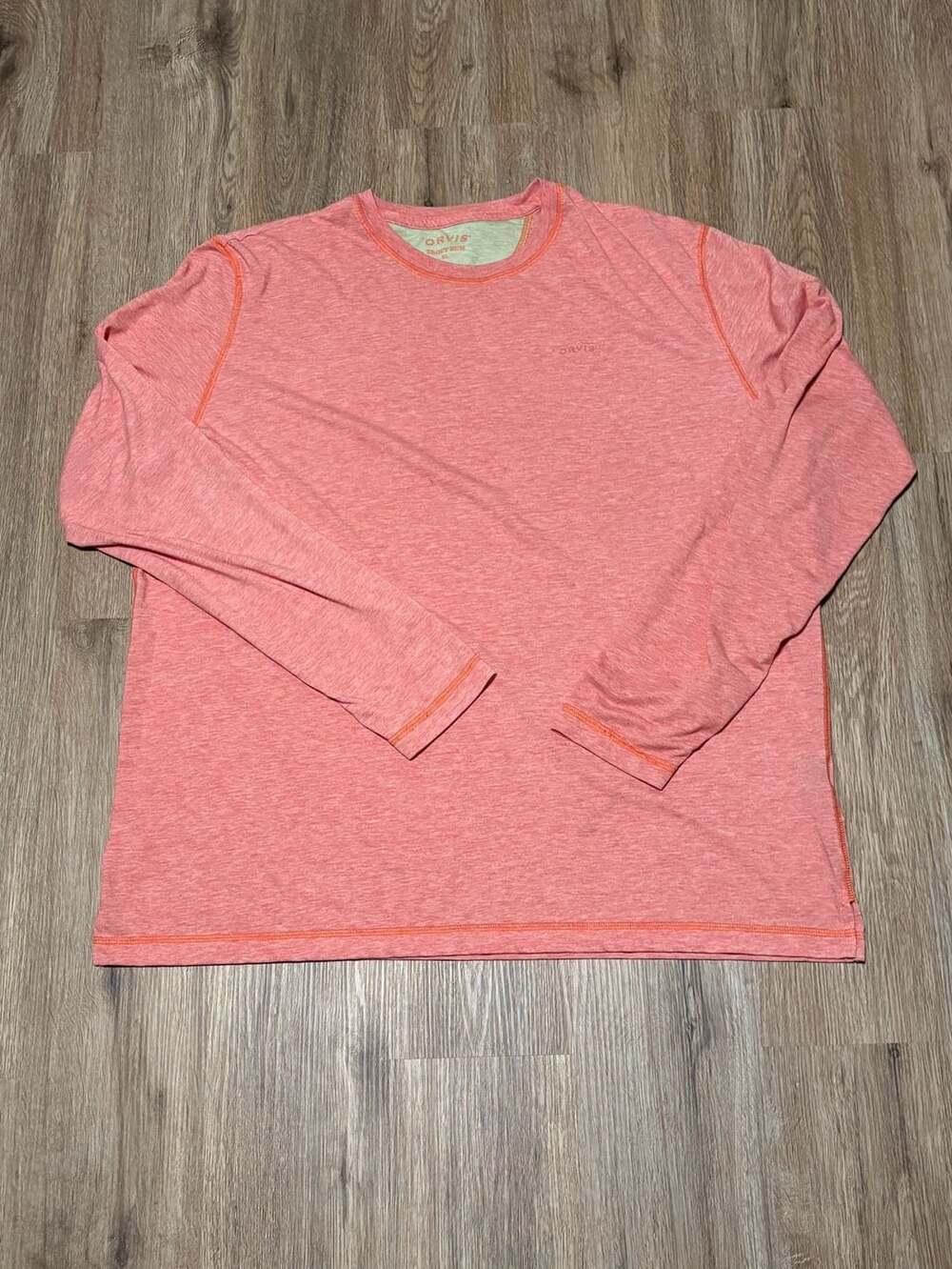 Orvis Trout Bum Shirt Size Men’s XL Pink Long Sleeve Thermal Top